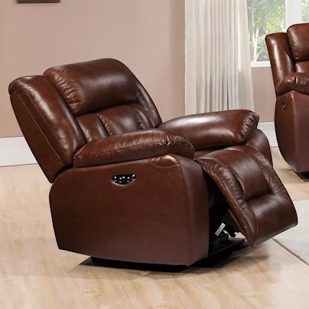 Casual Power Recliner with Power Headrest